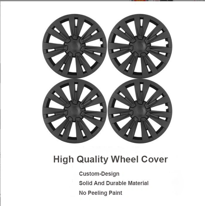 New Arrival 4PCS for Tesla Model Y Wheel Cover Hubcaps 19 Inch Wheel Hub Cover for Model Y Replacement Steering Wheel Rim Protector Kit