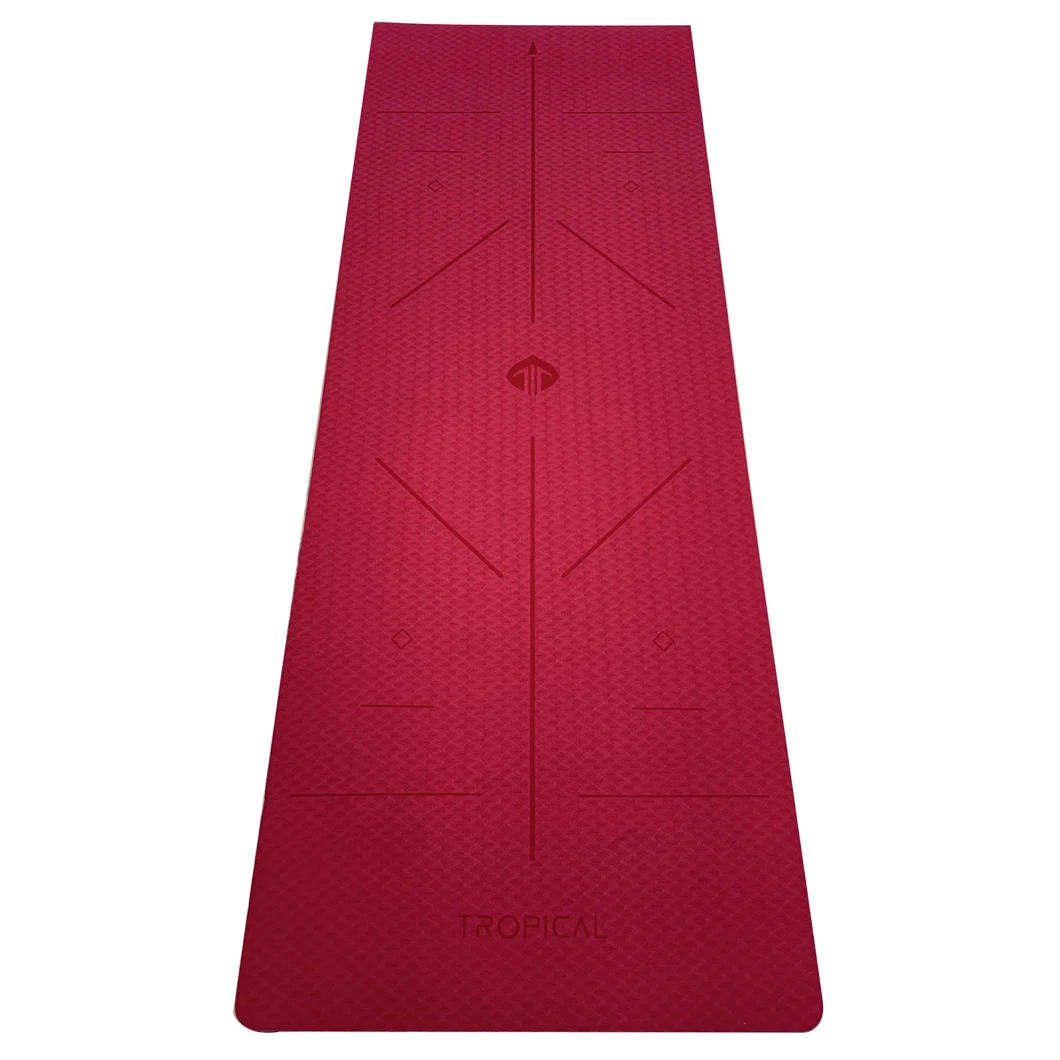 Non-Slip Anti-Skid Yoga Eco Friendly TPE PVC PU NBR Suede Cork Natural Rubber Jute Gym Exercise Animal Printed Floor Foam Mat for Women