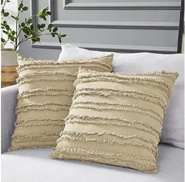 European-Style High-Precision Hot Drilling Sofa Cushion, Can Be Customized Luxury Tassel New Pillowcase