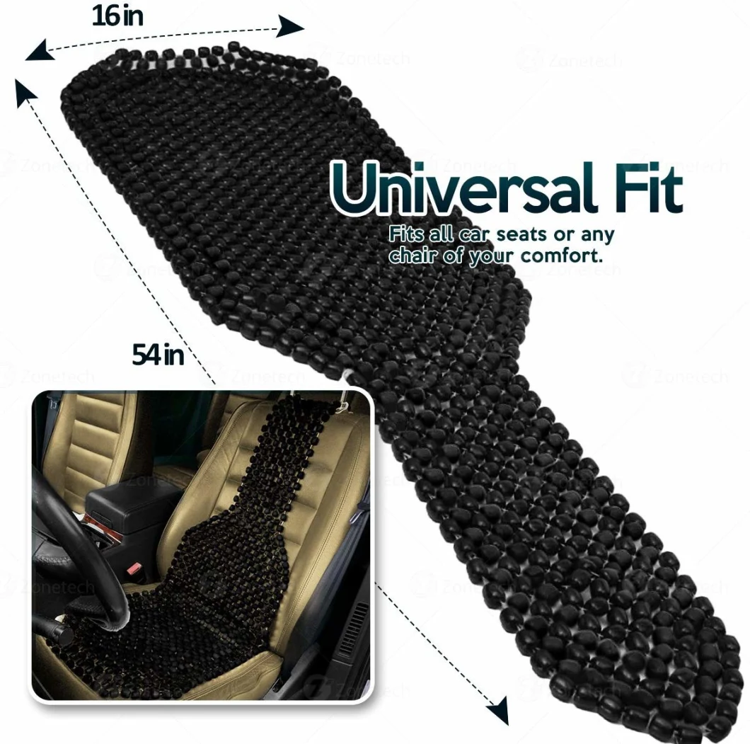 Best Sellers Car Accessories Black Wooden Beaded Seat Cover Cushion