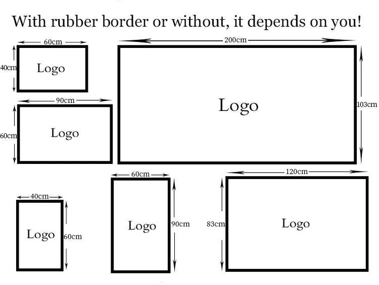 Rubber PVC Backed Loop Cut Pile White Blank Polyester Door Mat for Sublimation Printing