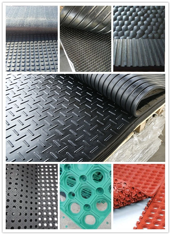 Anti Slip 3mm Black SBR Round DOT Rubber Flooring Coin Stud Rubber Mat for Garage